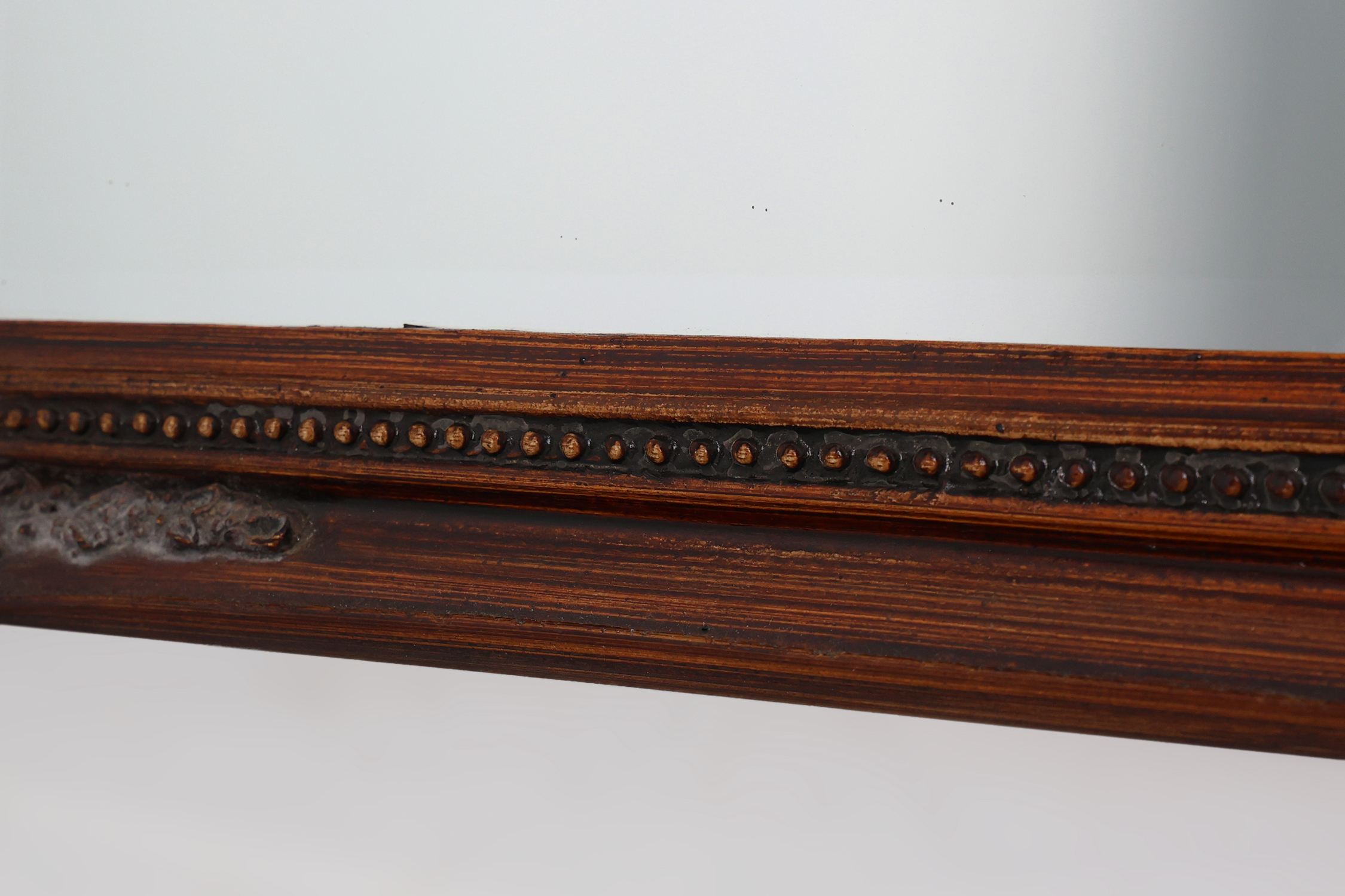 Antique French Facet-Cut Mirror in Carved Wood, circa 1850thumbnail